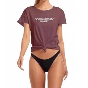 NEW VITAMIN A sustainability is sexy tee in saphire